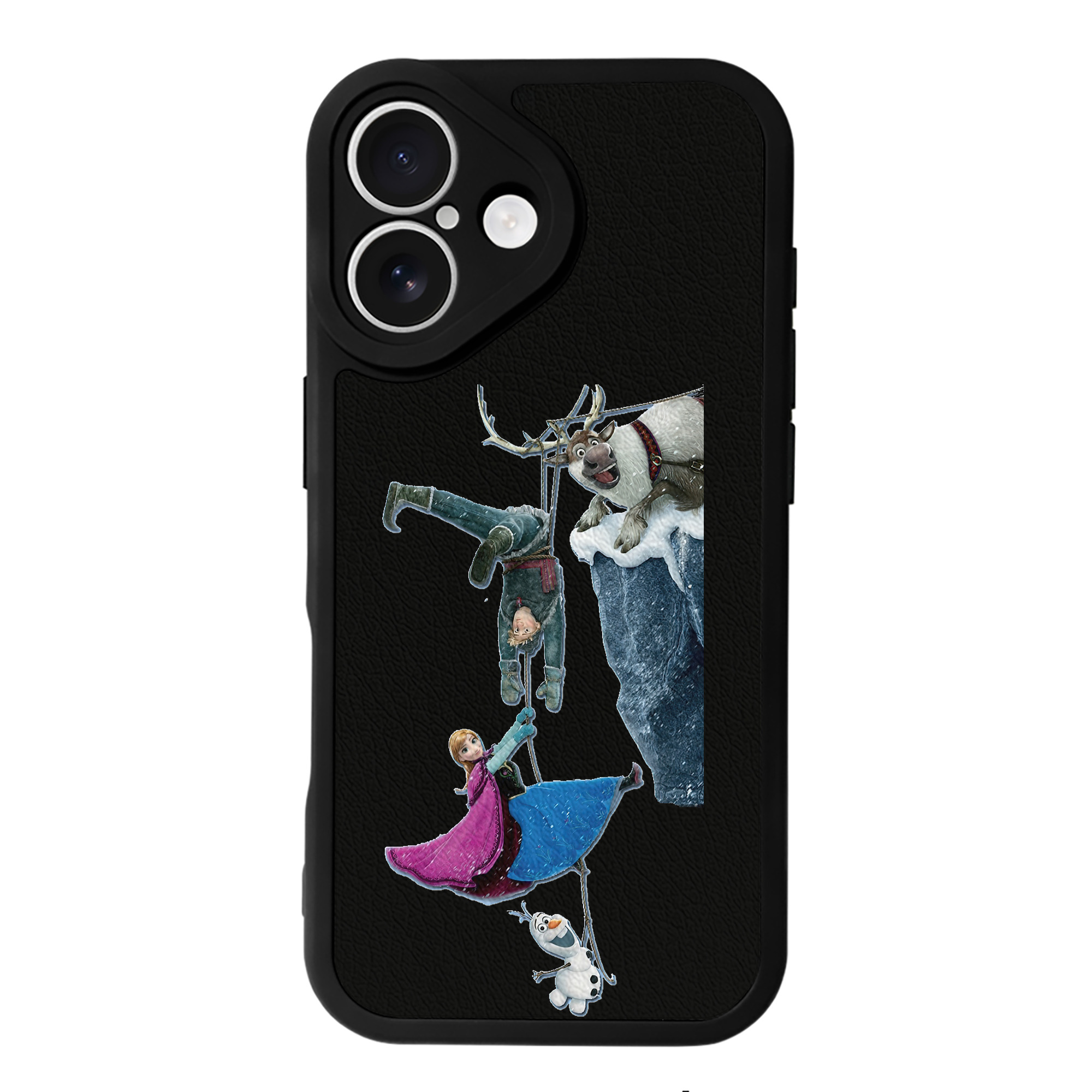 （画像用） アナと雪の女王 アンナ エルサ Frozen Anna Elsa 【iPhone 16シリーズ対応】シリコンスマホケース（レザー調） 材質：シリコン